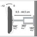 Uchwyt ścienny LCD/LED 19-37cali, podwójne ramię, regulowany, biały Techly