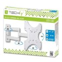 Uchwyt ścienny LCD/LED 19-37cali, podwójne ramię, regulowany, biały Techly