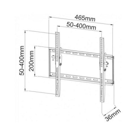 Uchwyt ścienny LCD/LED 23-55cali 45kg pochylny, slim, czarny Techly