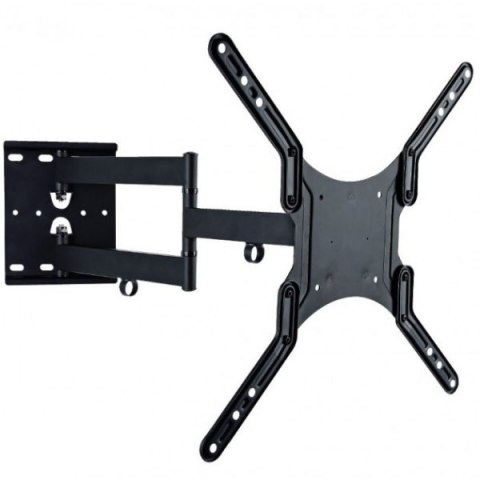 Uchwyt ścienny LCD/LED 23-55cali podwójne ramię, 45kg, czarny Techly