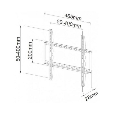 Uchwyt ścienny LCD/LED 23-55cali slim, 45kg, czarny Techly Uchwyt ścienny LCD/LED 23-55cali slim, 45kg, czarny Techly