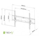 Uchwyt ścienny LCD/LED 40-65cali 60kg czarny Techly