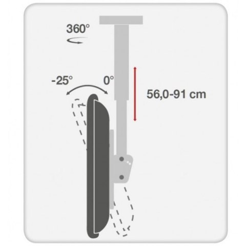 Uchwyt sufitowy LCD/LED 32-55cali czarny, 50kg Techly Uchwyt sufitowy LCD/LED 32-55cali czarny, 50kg Techly