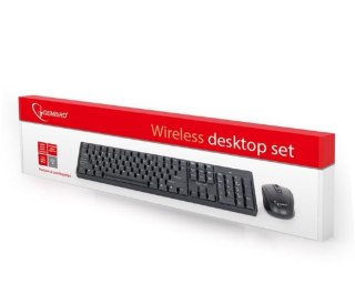 Zestaw klawiatura + mysz czarny, bezprzewodowy Gembird