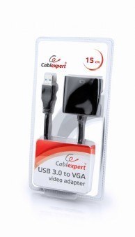 Adapter USB 3.0 -> VGA czarny Gembird