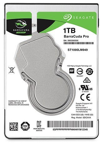Dysk twardy BarraCuda Pro 1TB 2.5 cala 128MB ST1000LM049 Seagate Dysk twardy BarraCuda Pro 1TB 2.5 cala 128MB ST1000LM049 Seagate