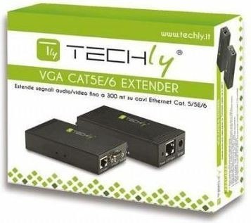 Extender VGA po kablu Cat5e/6 do 300m z audio Techly Extender VGA po kablu Cat5e/6 do 300m z audio Techly