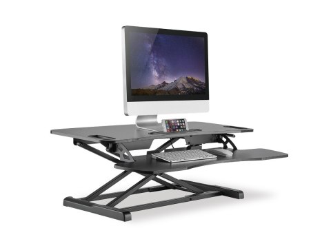 Ergonomiczna nakładka na biurko, powierzchnia robocza: 950x615x106-460mm, regulowana, czarna Digitus