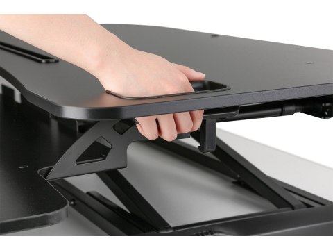 Ergonomiczna nakładka na biurko, powierzchnia robocza: 950x615x106-460mm, regulowana, czarna Digitus