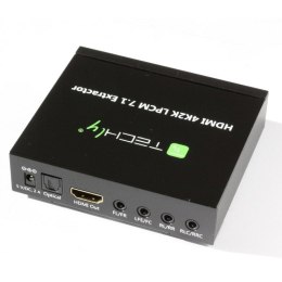 HDMI 4K audio extractor SPDIF Toslink, 4x Jack 3.5mm, LPCM 5.1CH / 7.1CH Techly