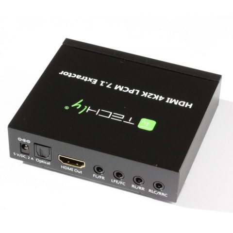 HDMI 4K audio extractor SPDIF Toslink, 4x Jack 3.5mm, LPCM 5.1CH / 7.1CH Techly