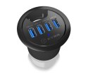 IB-HUB1403 HUB biurkowy 60mm IcyBox