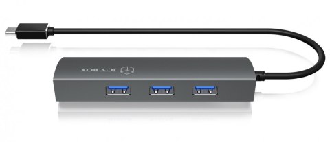 IB-HUB1406-C 3-portowy HUB i LAN IcyBox IB-HUB1406-C 3-portowy HUB i LAN IcyBox
