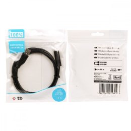 Kabel USB AM-BM 1.8 czarny TB