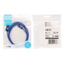 Kabel USB-USB C 1.5m niebieski sznurek TB
