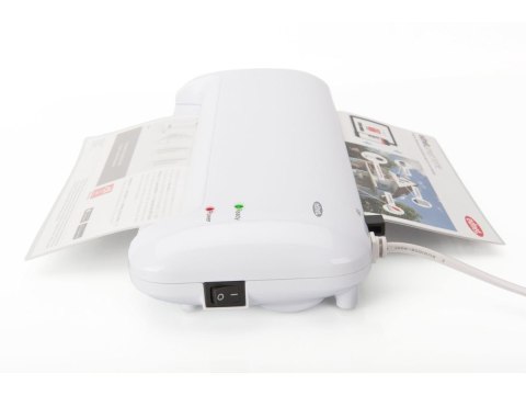 Laminator A4, prędkość: 400mm/min., grubość: 80-125 mikronów, biały EDNET Laminator A4, prędkość: 400mm/min., grubość: 80-125 mikronów, biały EDNET