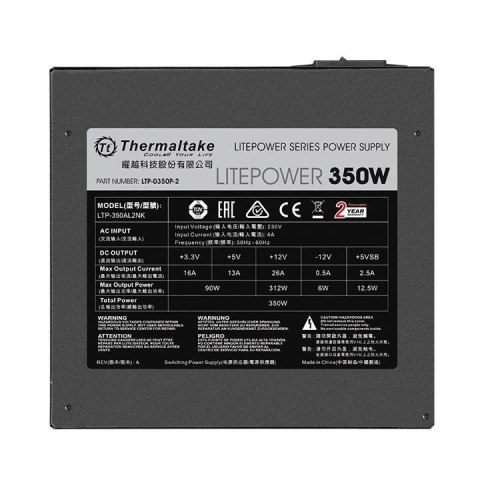 Litepower II Black 350W (Active PFC, 120mm) Thermaltake