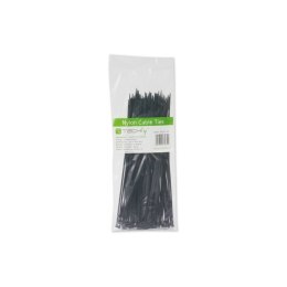 Nylonowe opaski zaciskowe 200 x 2.5mm 100szt. czarne Techly