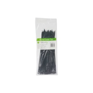 Nylonowe opaski zaciskowe 200 x 2.5mm 100szt. czarne Techly