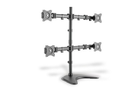 Stojak biurkowy poczwórny, 4xLCD, max. 27", max. obciążenie 8kg, uchylno-obrotowy 360° (PIVOT) Digitus