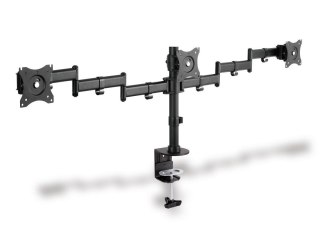 Stojak biurkowy potrójny z zaciskiem, 3xLCD, max. 27, max. obciążenie 8kg, uchylno-obrotowy 360 Digitus