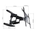 Uchwyt ścienny do TV LCD/LED 40-80cali 50kg VESA pełna regulacja czarny Techly