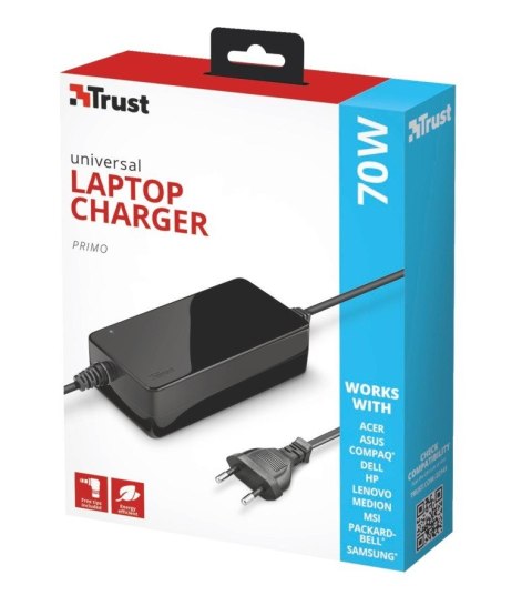 Zasilacz do laptopa Primo 70W czarny Trust