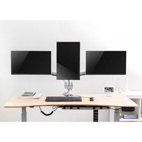 Aluminiowy uchwyt na 3 monitory 13-27, max.8kg LogiLink Aluminiowy uchwyt na 3 monitory 13-27, max.8kg LogiLink