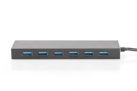 HUB/Koncentrator 7-portowy USB 3.0 SuperSpeed, aktywny, aluminium Digitus