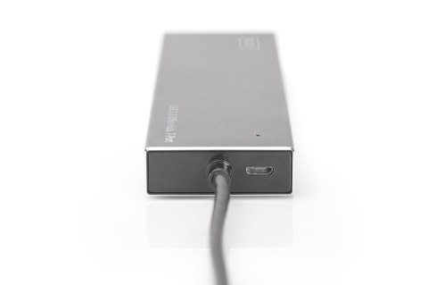 HUB/Koncentrator 7-portowy USB 3.0 SuperSpeed, aktywny, aluminium Digitus