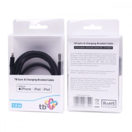 Kabel Lightning-USB 1.5m czarny MFi TB