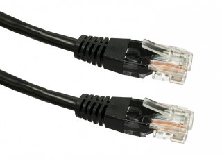 Kabel Patchcord miedziany kat. 6 RJ45 UTP 2m czarny TB