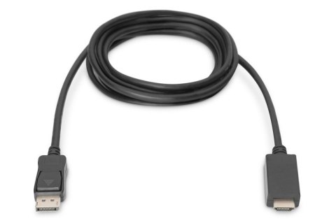 Kabel adapter DisplayPort 1.2 z zatrzaskiem 4K 60Hz UHD Typ DP/HDMI A M/M czarny 3m Digitus