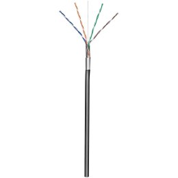 Kabel skrętka zewnętrzna F/UTP Cat5e 4x2 drut CCA 305m czarny Techly