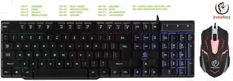 Klawiatura+mysz przewodowa dla graczy OPPRESSOR GAMING Rebeltec Klawiatura+mysz przewodowa dla graczy OPPRESSOR GAMING Rebeltec