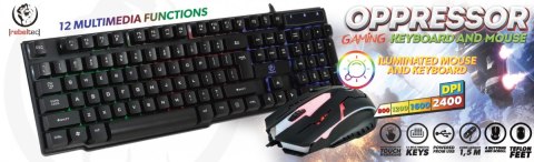 Klawiatura+mysz przewodowa dla graczy OPPRESSOR GAMING Rebeltec Klawiatura+mysz przewodowa dla graczy OPPRESSOR GAMING Rebeltec