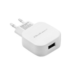 Ładowarka sieciowa 12W | 5V | 2.4A | USB | Biała Qoltec