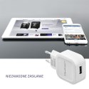 Ładowarka sieciowa 12W | 5V | 2.4A | USB | Biała Qoltec