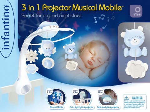 Muzyczna karuzelka Infantino 3w1 niebieska B-kids Muzyczna karuzelka Infantino 3w1 niebieska B-kids