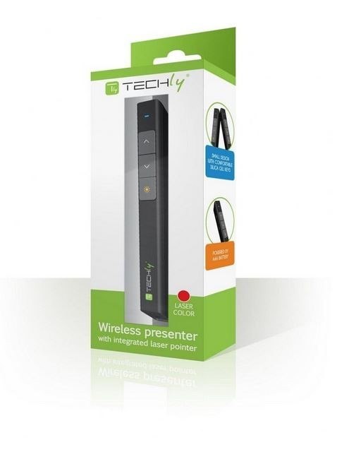 Prezenter bezprzewodowy ze wskaznikiem laserowym czarny Techly Prezenter bezprzewodowy ze wskaznikiem laserowym czarny Techly