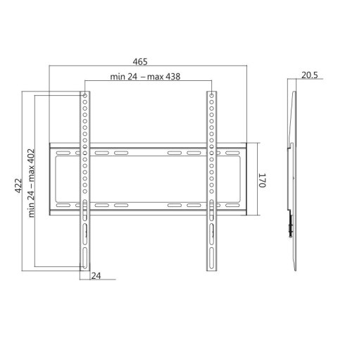 Uchwyt ścienny 32-55 LCD/LED VESA, max. 35kg LogiLink Uchwyt ścienny 32-55 LCD/LED VESA, max. 35kg LogiLink
