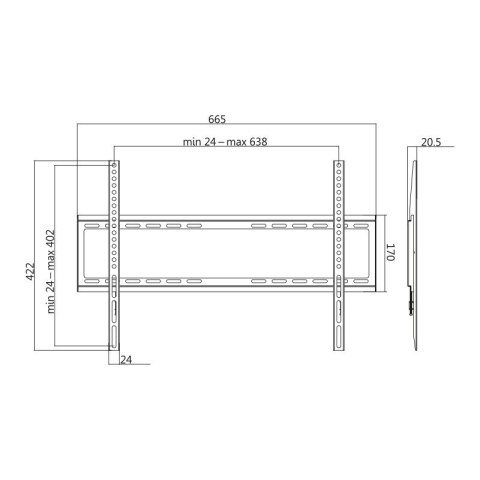 Uchwyt ścienny 37-70 LCD/LED VESA, max. 35kg LogiLink Uchwyt ścienny 37-70 LCD/LED VESA, max. 35kg LogiLink