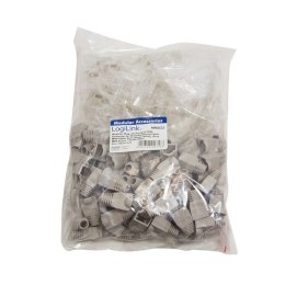 Wtyki RJ45 CAT.6 100szt. UTP z osłoną, szare LogiLink