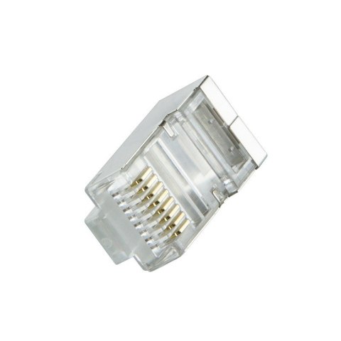 Wtyki RJ45 CAT.6 100szt. ekranowane z osłoną, czarne LogiLink Wtyki RJ45 CAT.6 100szt. ekranowane z osłoną, czarne LogiLink