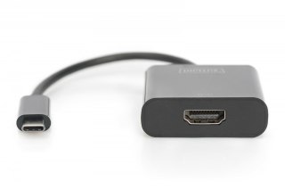 Adapter graficzny HDMI 4K 30Hz UHD na USB 3.1 Typ C, z audio, czarny, dł. 15cm Digitus