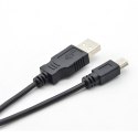Kabel USB - Mini USB 1.8m. czarny TB