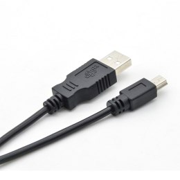 Kabel USB - Mini USB 1.8m. czarny TB