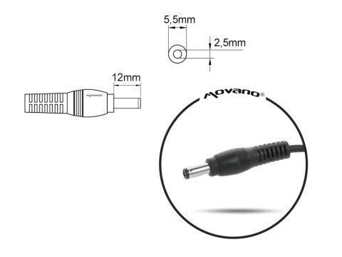 Ładowarka/zasilacz 19v 3.42a (5.5x2.5) - asus, toshiba, lenovo 65W Mitsu