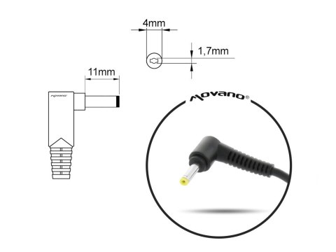 Ładowarka/zasilacz 20v 2.25a (4.0x1.7) - lenovo 45W Mitsu