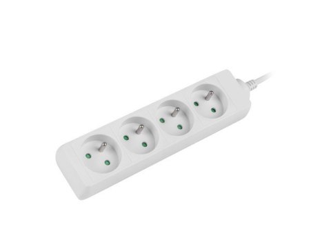 Listwa zasilająca 1,5m, biała, 4 gniazda, kabel wykonany z pełnej miedzi Lanberg